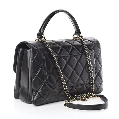 10501846 chanel bag|CHANEL Lambskin Quilted CC Flap Shoulder Bag Black.